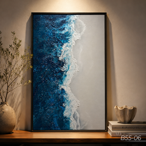 Factory Direct Mirror Beach Landscape Wall Art Luxury Coastal Decorative Painting Vietnam Manufacturer OEM ODM - Product Image 5