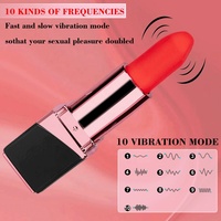 Mini rouge à lèvres vibrateur 10 vitesses balle vibrant G Spot Clitoris stimulateur masseur femme masturbateur adulte Sex Toys pour femmes