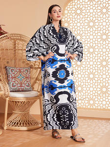 Nuovo arrivo abito retrò musulmano elegante abito Casual ispirato al medio <span class=keywords><strong>oriente</strong></span> Dubai autunno poliestere Abaya all'ingrosso Stock - Product Image 2