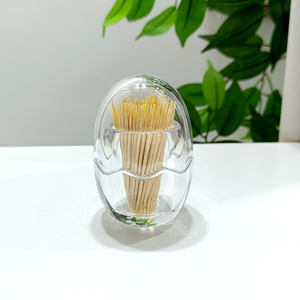 Contenitori per Stuzzicadenti in Plastica Trasparente, Dispenser Carino per Stuzzicadenti, Porta Stuzzicadenti in Acrilico a Forma di Uovo - Product Image 2