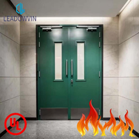 Porte en acier creux certifiée UL, 180 minutes, usage commercial, robuste, porte de sortie d'urgence, ensemble de porte en verre Vision Lite