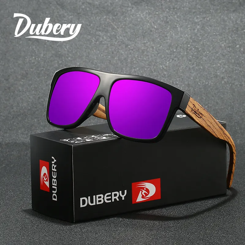 DUBERY custom polarized vintage sunglasses men wooden fashion sunglasses 2024 retro high quality men wood sunglasses