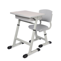 Ensemble bureau et chaise carrés en bois réglables modernes pour la maison, le bureau ou l'école – Table d'étude confortable et multifonctionnelle Hanru facile à assembler