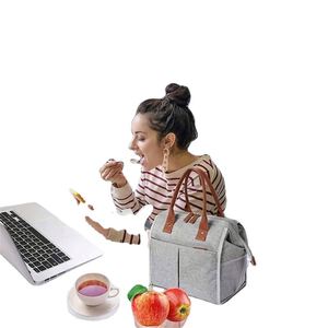 2024 Customized Modern Soft Aluminum Foil <b>Lunch</b> Box Cooler <b>Tote</b> <b>Bag</b> Thermal Insulated Leakproof for Adults Women Polyester - Product Image 6