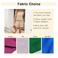 Tenues 2 pièces pour femmes ensembles d'été sans manches col haut à volants hauts et shorts taille haute avec poches survêtements