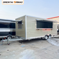 Remolque de Comida Comercial Oriental Shimao de 5.5 Metros Cuadrados, Totalmente Equipado, con Cocina Móvil de Fibra de Vidrio para Helados y Cerveza, en Venta