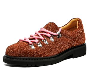 New Wholesale Cow Suede Old School Western Boots for Women 38-46 Big Lace-up Chunky Academic <strong>Shoes</strong> square Outsole Brand Famous - Product Image 6