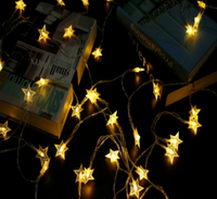 Großhandel LED-Lichterketten Stern Schneeflocken Batteriebetrieben Niederspannung Hochzeit Weihnachtsbaum Dekorationslichter