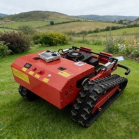 Débroussailleuse industrielle intelligente tout-terrain autopropulsée télécommandée pour l'agriculture et les pelouses, à entraînement hydraulique