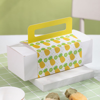 Boîte à dessert en acrylique pour biscuits faits à la main, boîte à dessert, emballage de restauration, boîte en papier pour gâteaux cadeaux, vente en gros