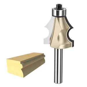 HUHAO 1/2 1/4 Shank Classical Ogee Wood Router Bit CNC Woodworking Bit Double Router Bit 2975