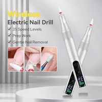 BORN PRETTY 35000 tr/min Ponceuse à ongles électrique portable professionnelle à faible bruit, kit rechargeable pour le retrait des ongles
