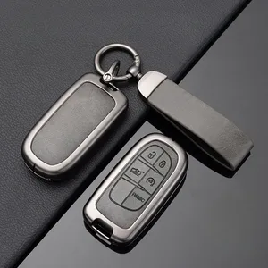 Coque de protection pour clé de voiture en alliage de zinc, pour JEEP Grand Cherokee Renegade Compass Cherokee Traitor, accessoires de porte-clés - Product Image 4