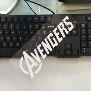 Stiker Avengers bening vinil transparan kustom stiker elektrostatis dapat digunakan kembali