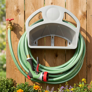 Soporte de plástico para manguera de jardín, para montar en la pared, para uso doméstico, enrollador de almacenamiento - Product Image 2