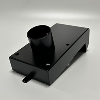 Support de montage en tôle métallique noir thermolaqué sur mesure, pièces d'emboutissage et de pliage métalliques, fournisseur par contrat