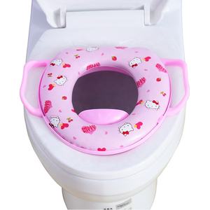 Sedile WC per Bambini, <span class=keywords><strong>Vasino</strong></span> per l'Addestramento alla Toilette per Ragazzi e Ragazze, Potties Sicuri per Bambini con Maniglie Rosa - Product Image 4