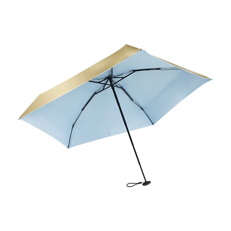 Пользовательские Зонтики Портативный титановый покрытие УФ-защита мини Серия 19 дюймов пять складной зонт
