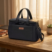 Sac à bandoulière compact, durable, léger, imperméable, pliable, portable, motif lettres, fermeture éclair, polyester