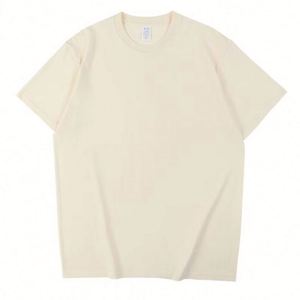 Design Custom Logo Large T-<b>Shirt</b> for Men Solid Color Cotton for Promotional Use - Product Image 4