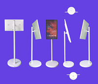 Moniteur mobile 24, 27, 32 pouces, écran réglable en hauteur avec support amovible pour la maison, le bureau, les réunions et les salles multiples, tableaux blancs interactifs