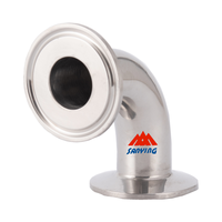 Coude de tuyauterie à serrage en acier inoxydable 304/316 DIN 3A, courbes à 90/180 degrés, résistant aux produits chimiques basse pression