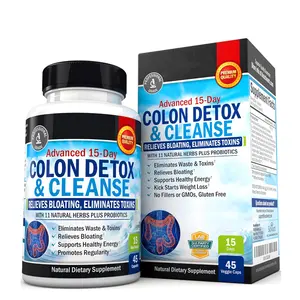 Private Label Colon Cleanse Detox Capsules Probiotic Fiber Colon Cleanser Detox Capsules For Weight Loss Digestive Support