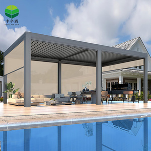 Pergola de jardin motorisée réglable <span class=keywords><strong>en</strong></span> aluminium bioclimatique Pergola de patio électrique d'extérieur à persiennes 3x3 3x4 4x4 <span class=keywords><strong>4x6</strong></span> - Product Image 1