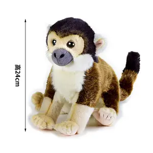 Customized Cute Floppy Sqirrel Monkey Zoo Safari Jungle Forest Animal Plush Toys