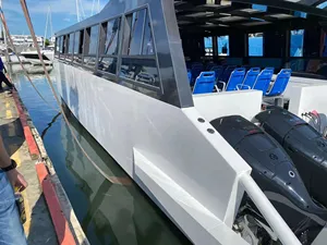 Nouveau bateau touristique à moteur essence/gazole en aluminium de 15m*5m, catamaran ferry rapide pour 60 passagers, pour le transport maritime - Product Image 3