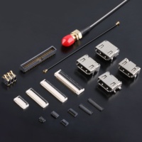 Prise horizontale MUP-H20017 connecteur femelle compatible HDMI adaptateur 19 broches H = 6.20mm avec renflement pour HDTV multimédia