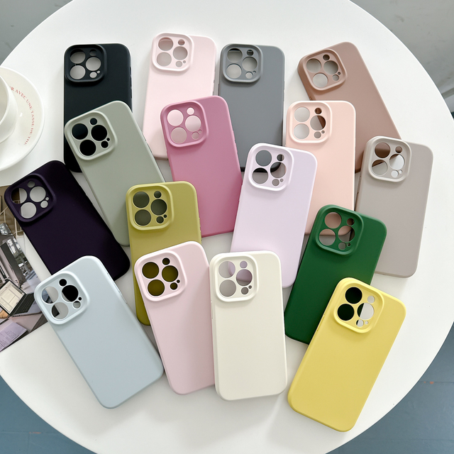 Free Samples Customizable Patterns Laser Engraved Printing Liquid Silicone Phone Covers for iPhone 16 15 14 13 12 11 Pro Max Plus