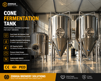 Fermenteur Conique Commercial 1000L Pressurisé Unitank avec Enveloppe de Refroidissement à Cavités pour Microbrasserie