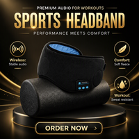 Casque Bluetooth sans fil pour le sport, bandeau d'entraînement pour la gym et le fitness