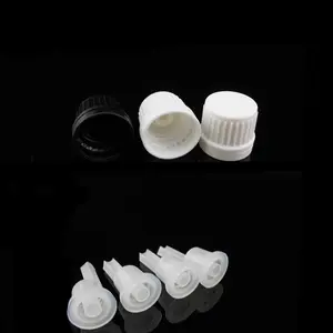 18MM Diameter White Euro Dropper Tamper Evident Cap Wholesale For Essential Oils Bottles Sealing