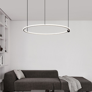 Lustre moderne minimaliste tout en cuivre, luxe léger, pour salon, chambre principale, salle à manger, éclairage nordique, lampes suspendues - Product Image 2