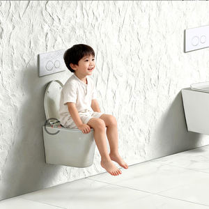 Inodoro de cerámica con cierre suave para niños, artículos sanitarios para cuarto de baño, inodoro de una pieza para colgar en la pared - Product Image 1