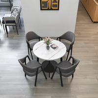 Ensemble de chaises de table de réception moderne et décontracté pour petit bureau Conception simple en bambou pour le salon Table à manger pour café, thé au lait