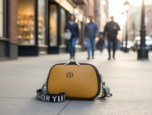 Borsa a Tracolla da Donna in Microfibra Sintetica con Chiusura a Cerniera, Motivo a Lettere, Tracolla Singola, Per Tutte le Stagioni - Product Image 2