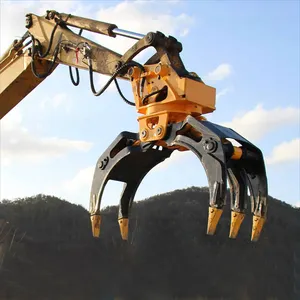 Hydraulic Excavator Wood Grapple Tree Shear Excavator Wood Split Grapple