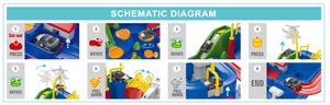 Circuit de course pour enfants, jeu de sauvetage urbain, ensemble de jeu de construction de rails, puzzle à emboîter, aventure automobile à 6 boutons avec 4 voitures - Product Image 3