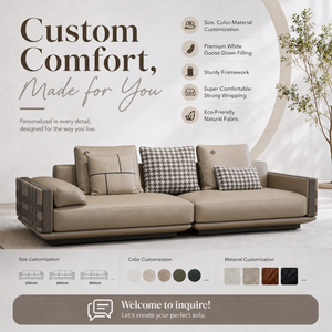 Set di Divani di Lusso Italiani, Mobili per <span class=keywords><strong>Soggiorno</strong></span>, Divani Moderni in Vera Pelle Personalizzabili - Product Image 1