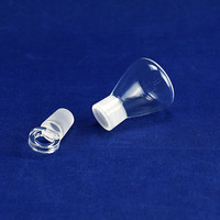 Frasco Cónico de Sílice Fundida de Alta Pureza Personalizado con Anillo de Sellado y Tapón |   Frasco Erlenmeyer de Cuarzo para Laboratorio, Experimentos Químicos