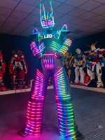 Costumes de robot LED de haute qualité pour spectacles, tenues de cosplay de robot, accessoires de performance adaptés aux festivals et aux fêtes