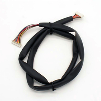 Kabel Harness Multi-core dengan Konektor Plastik Putih Dua Ujung & Selubung Pelindung Hitam untuk Papan Kontrol AC
