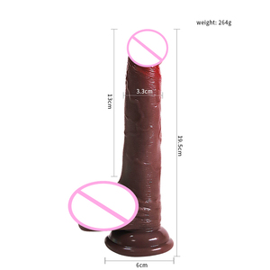 Prix de gros Sey Toys Dildo sexuel pour adultes en silicone liquide, PVC/ABS, souple, noir et violet, produit sexuel pour clitoris avec ventouse - Product Image 3
