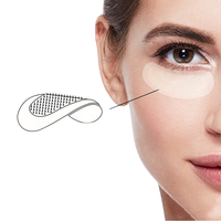Feuille de patch Microneedle pour les yeux anti-âge personnalisée Marque privée Hydratant pour les yeux en hydrogel de collagène sec Acide hyaluronique pour l'obscurité
