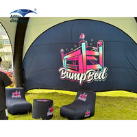 Grande Tente Gonflable Scellée de 8m avec Marquage Personnalisé pour Fêtes en Plein Air et Châteaux Gonflables