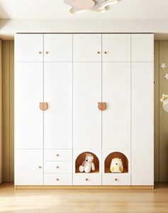 Armario Infantil Estilo Crema con Cajones y Estantes Abiertos, Gabinete de Almacenamiento Ecológico de <span class=keywords><strong>OSB</strong></span>, Armario Personalizable para Niños y Niñas - Product Image 2
