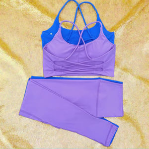 Conjunto deportivo de 2 piezas para mujer, sujetador deportivo y leggings elásticos para gimnasio y yoga - Product Image 2